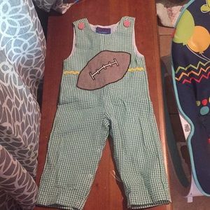 Mudpie green gingham longalls